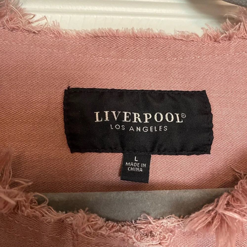 Liverpool Dusty Pink Denim Jacket - Picture 3 of 6